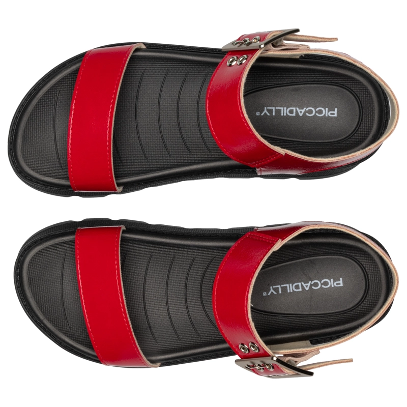 SANDALIA MUJER PICCADILLY ROJO/NEGRO CATI 793 - 3
