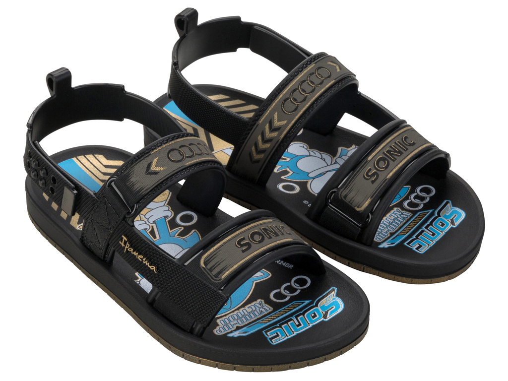 SANDALIA INFANTIL NIÑO IPANEMA NEGRO SONIC PAPETE - 2