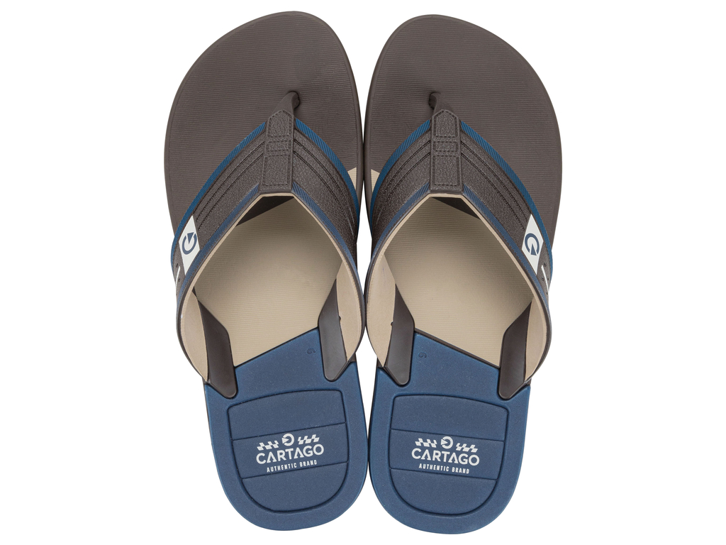 SANDALIA HOMBRE CARTAGO AZUL/BEIGE DALLAS - 1