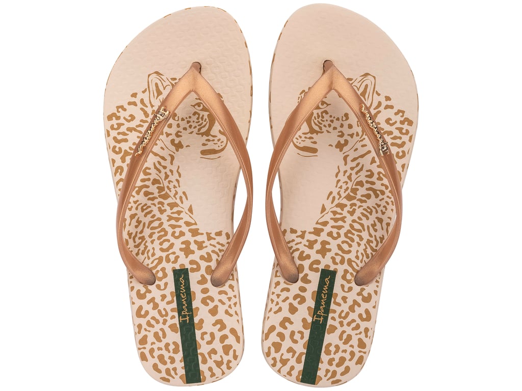 SANDALIA MUJER BEIGE/ORO ANIMAL CHIC IPANEMA - 1