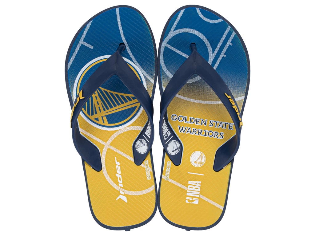 SANDALIA INFANTIL AZUL/AMARILLO WARRIORS NBA FEEL - 1