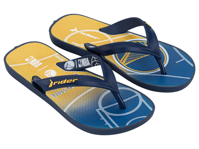 SANDALIA INFANTIL AZUL/AMARILLO WARRIORS NBA FEEL - 2