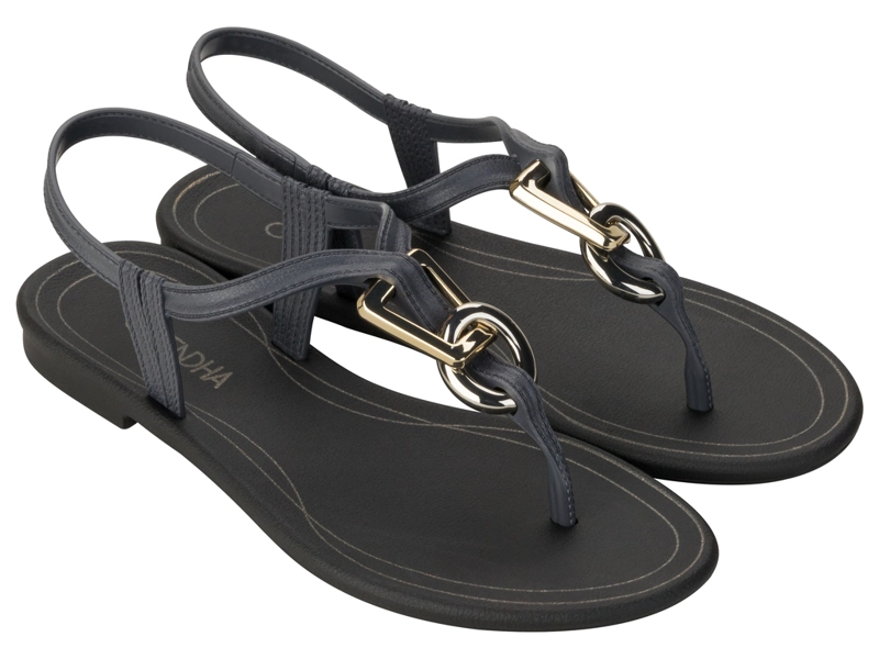 SANDALIA GRIS/NEGRO MUJER EXUBERANTE GRENDHA - 1