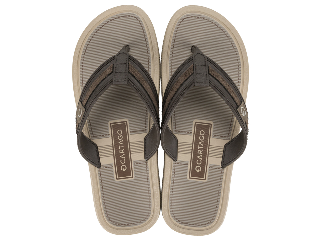SANDALIA HOMBRE BEIGE/MARRON ESSENTIAL MALLORCA CARTAGO - 1