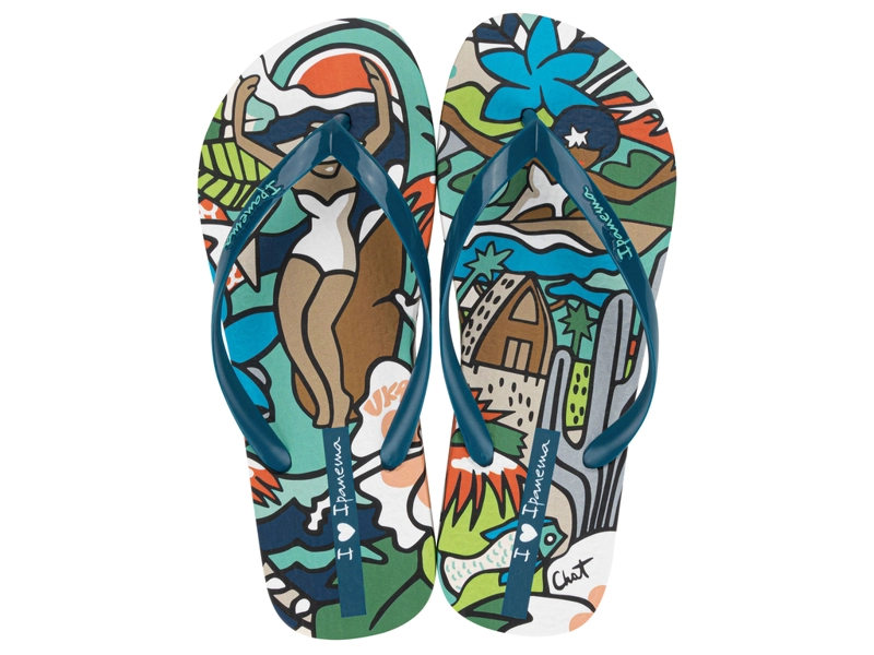 SANDALIA MUJER BEIGE/AZUL GRAFFITI IPANEMA - 1