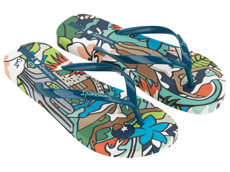 SANDALIA MUJER BEIGE/AZUL GRAFFITI IPANEMA - 2