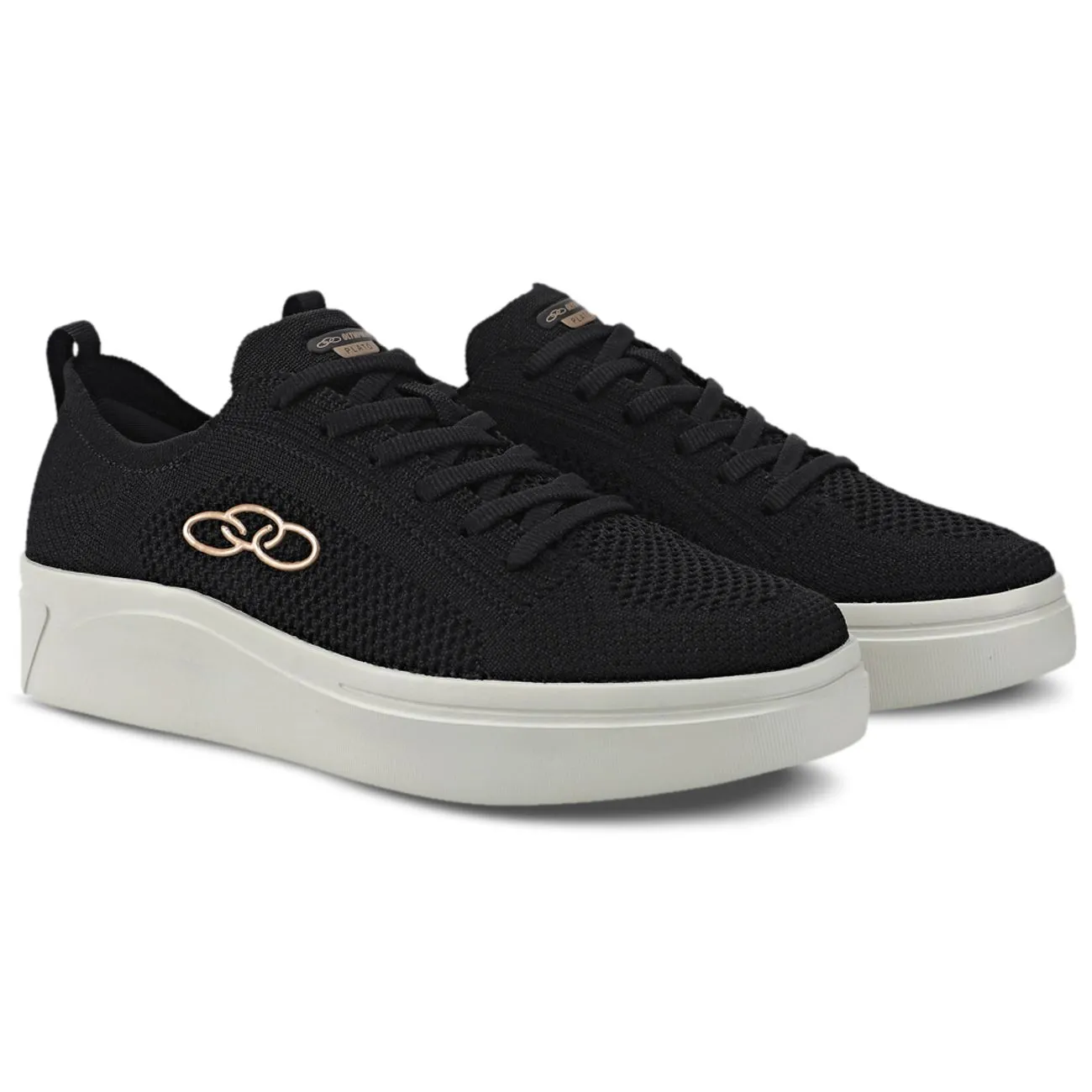 ZAPATILLA PLATO MUJER NEGRO - 2