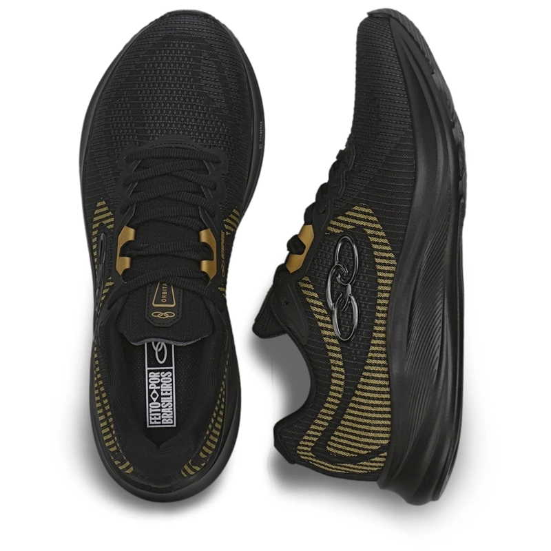 ZAPATILLA ORBITA HOMBRE -NEGRO/DORADO - 3