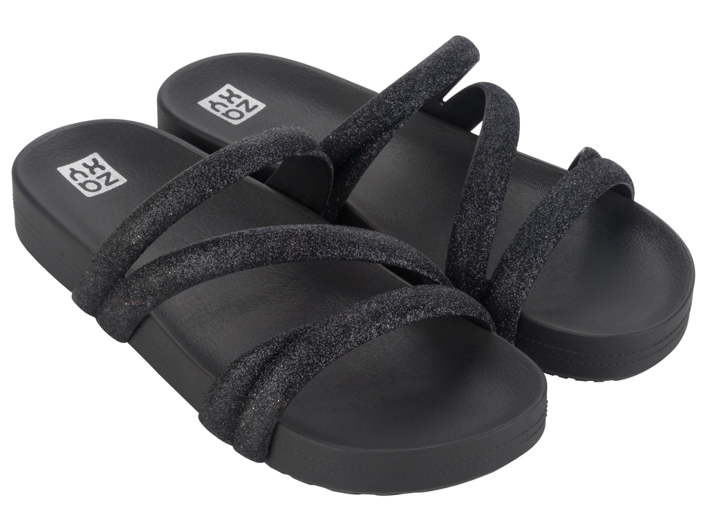SANDALIA NEGRO MUJER GLITTER ZAXY - 1
