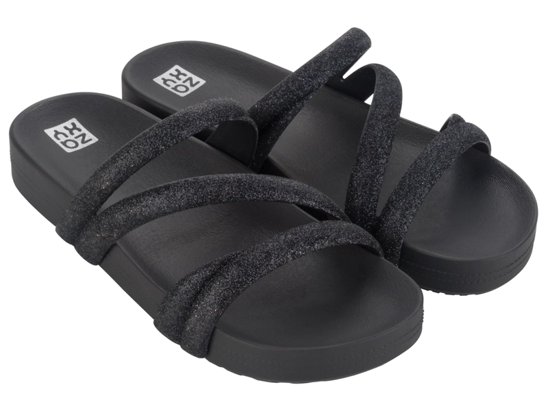 SANDALIA NEGRO MUJER GLITTER ZAXY - 1