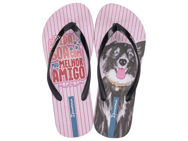 SANDALIA NEGRO/ROSA MUJER LOVE PETS IPANEMA - 1