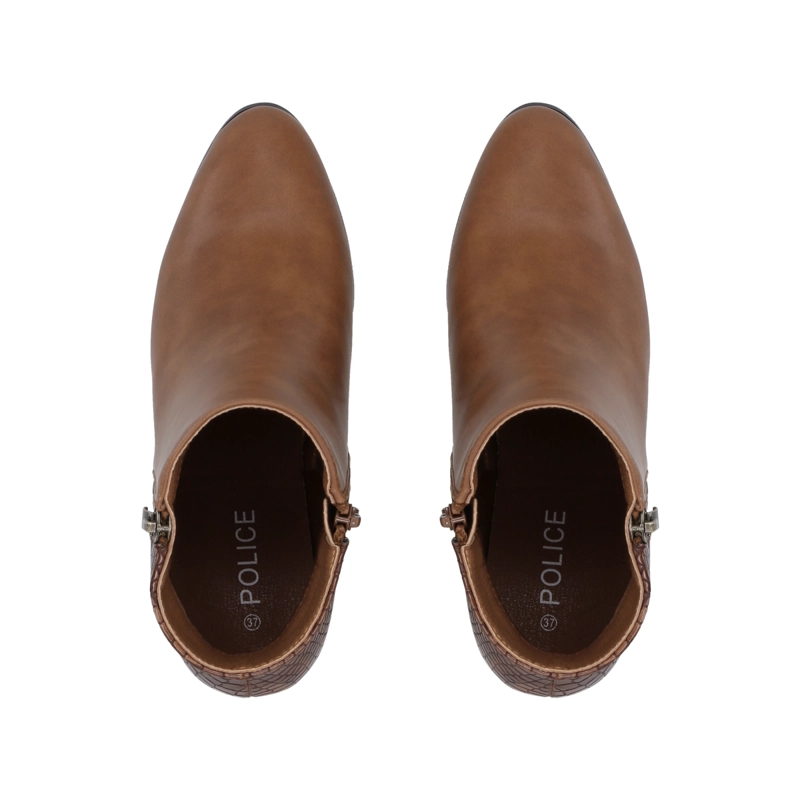 BOTIN MUJER MARRON LUX POLICE - 2