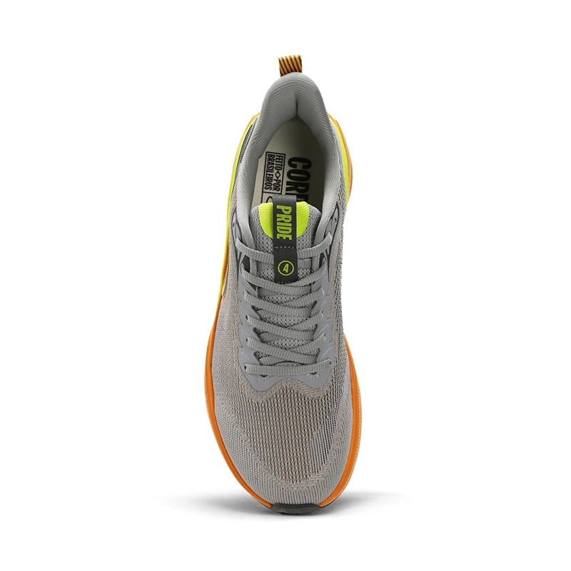 ZAPATILLA RUNNING MUJER PRIDE 4 GRIS/NARANJA - 4
