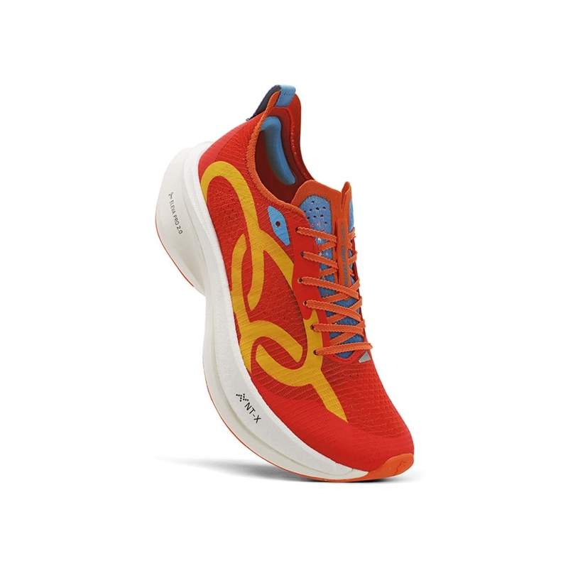ZAPATILLA RUNNING MUJER CORRE GRAFENO 3 ROJO/AMARILLO - 2