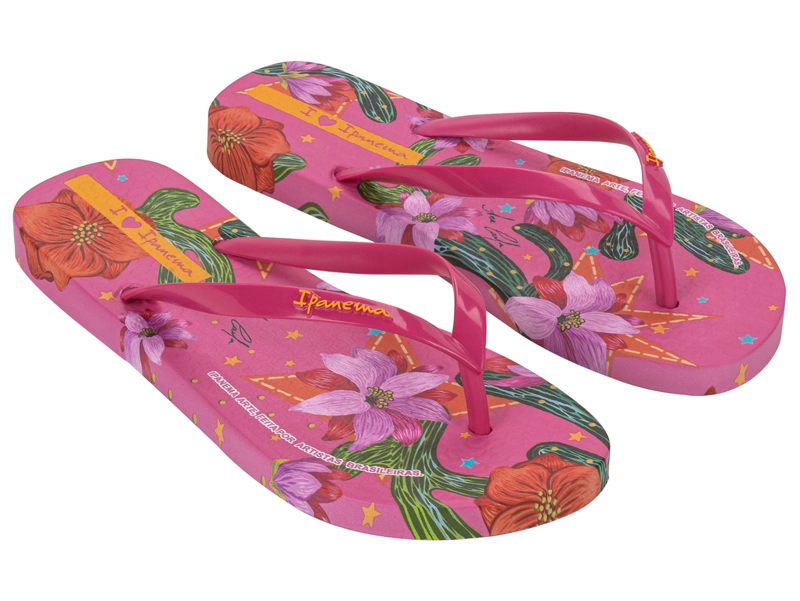 SANDALIA MUJER_ ROSA/VERDE ARTE AD IPANEMA - 2