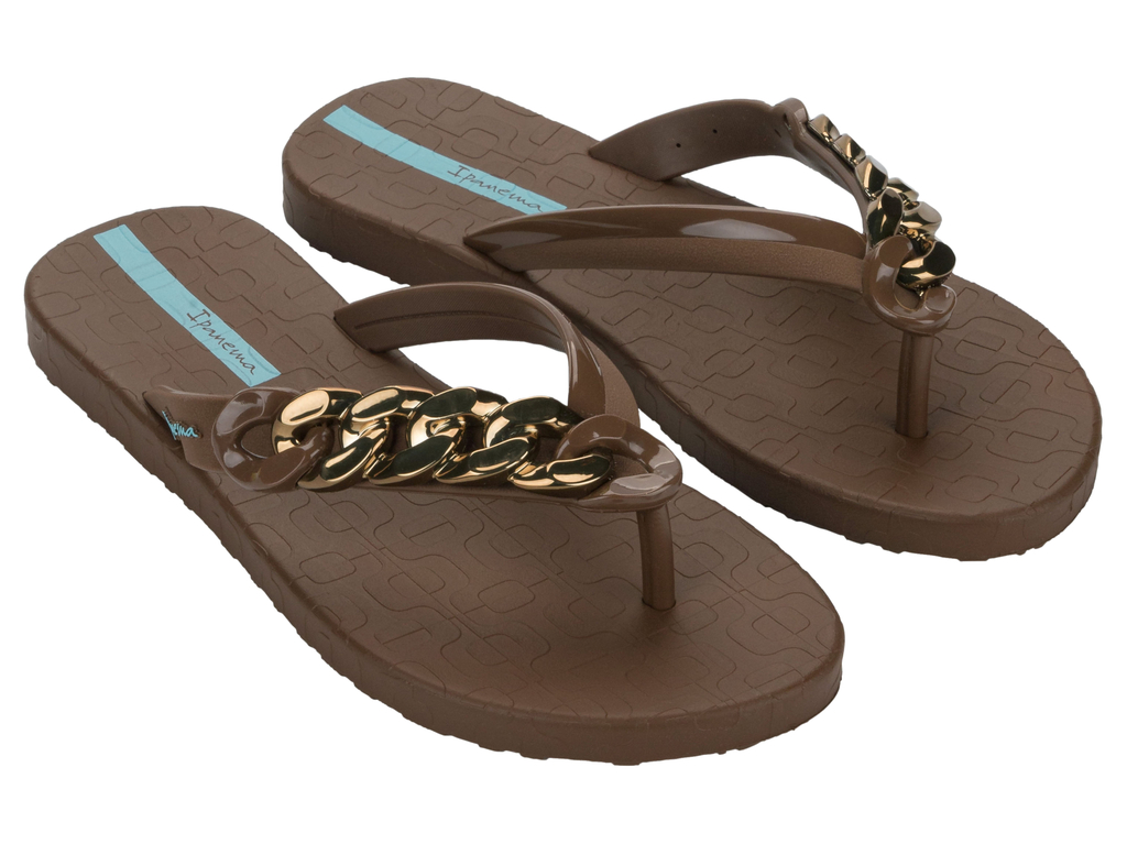 SANDALIA MUJER CAFE /BRONCE METAL GLAM IPANEMA - 2
