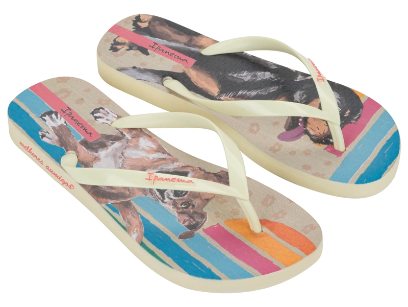 SANDALIA MUJER_ BEIGE/AZUL LOVE PETS 122 IPANEMA - 2