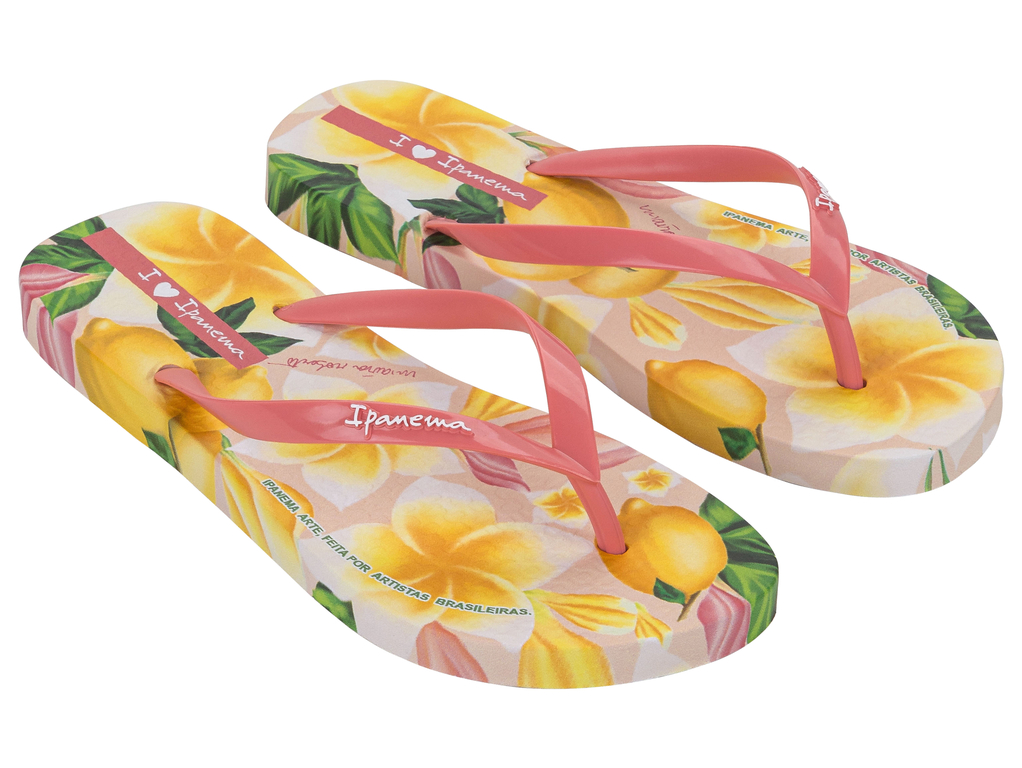 SANDALIA MUJER ROSA/AMARILLO ARTE AD IPANEMA - 2