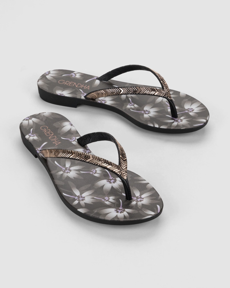 SANDALIA NEGRO MUJER_ 114 FLOR RAST GRENDHA - 2