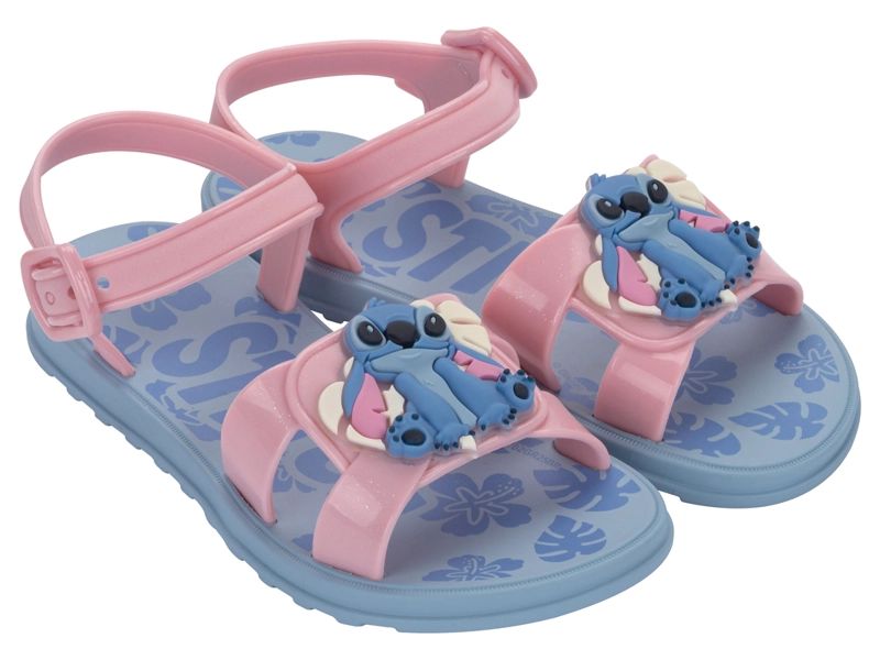 SANDALIA INFANTIL AZUL/ROSA GLITTER STICH 089 IPANEMA - 2
