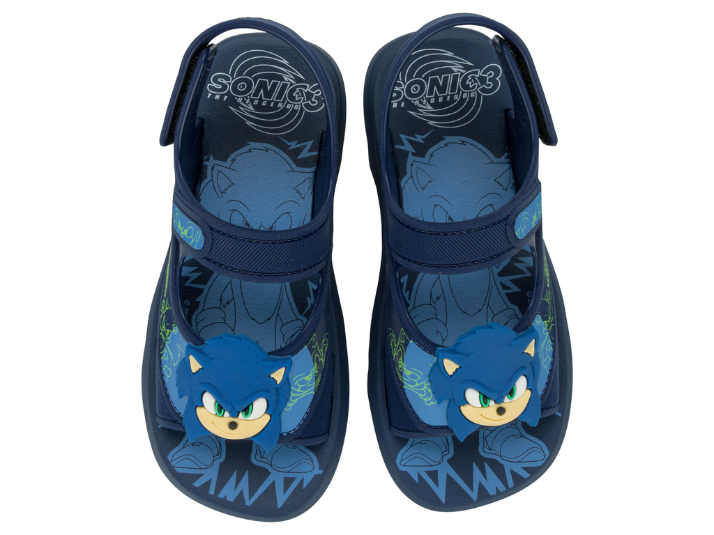 SANDALIA INFANTIL AZUL OSCURO SONIC RUSH IPANEMA - 1