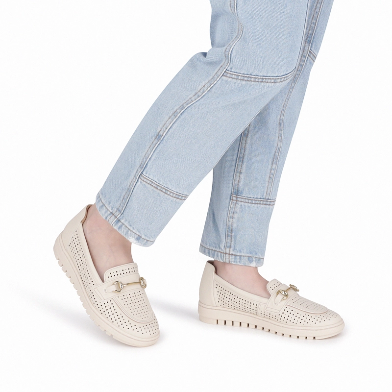 ZAPATILLA MUJER CREMA/DORADO NICI PICCADILLY - 2