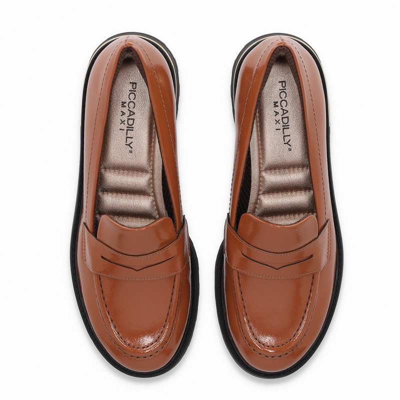 MOCASIN MUJER OCRE/CHAROL GISA PICCADILLY - 2