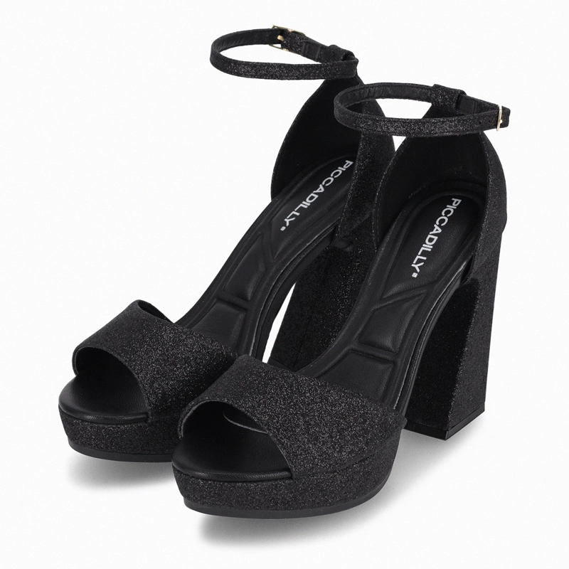 SANDALIA NEGRO/GLITTER MUJER CRISTINE PICCADILLY - 3
