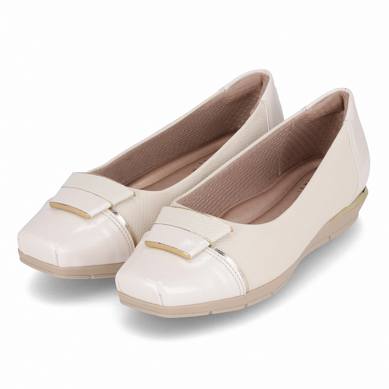 ZAPATO MUJER CREMA/DORADO FERNANDA PICCADILLY - 2