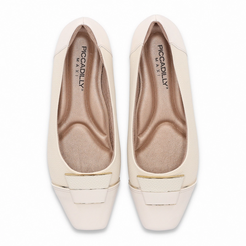 ZAPATO MUJER CREMA/DORADO FERNANDA PICCADILLY - 3