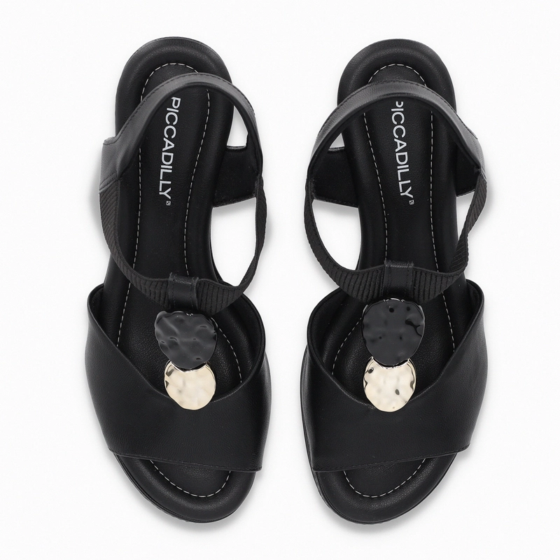 SANDALIA NEGRO/DORADO MUJER ALICE PICCADILLY - 2