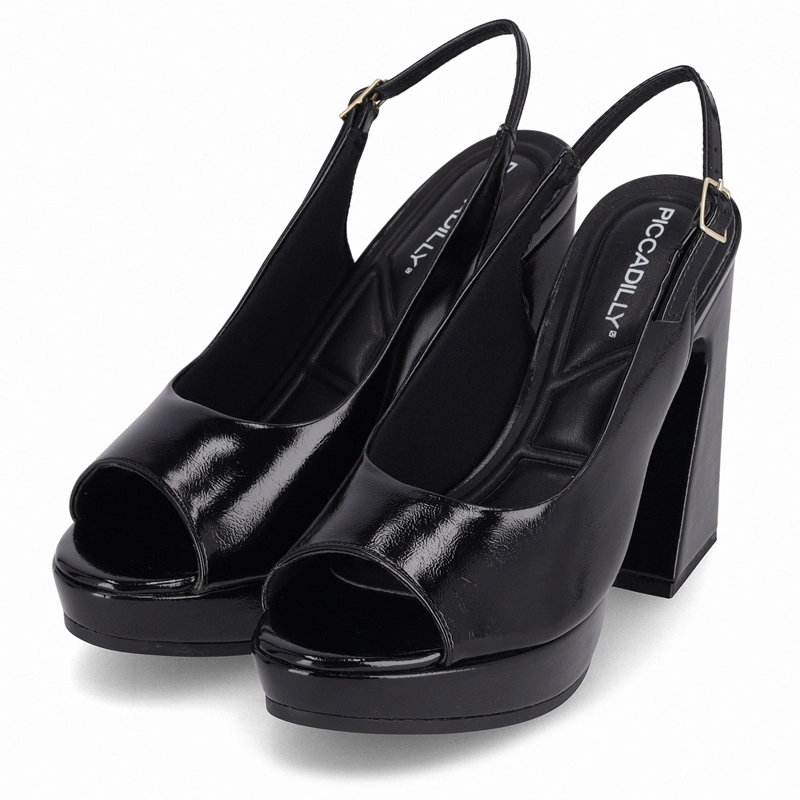 SANDALIA NEGRO/CHAROL MUJER CRISTINE PICCADILLY - 3