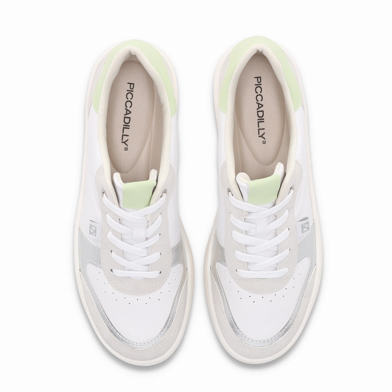 ZAPATILLA MUJER BLANCO/VERDE BETA PICCADILLY - 2