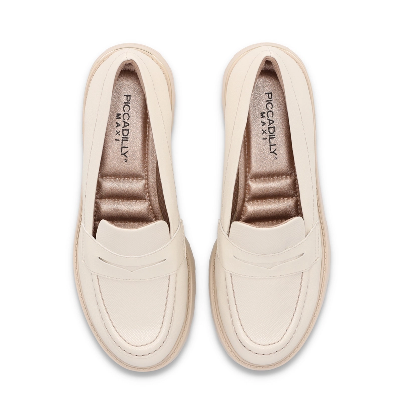 MOCASIN MUJER CREMA/SNAKE GISA PICCADILLY - 2