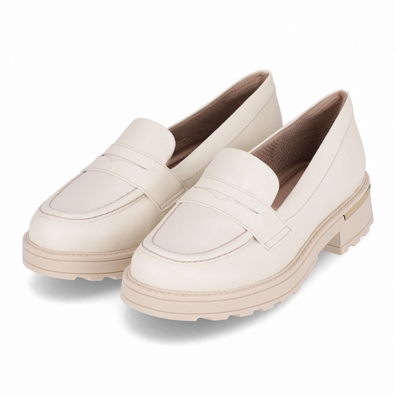 MOCASIN MUJER CREMA/SNAKE GISA PICCADILLY - 3