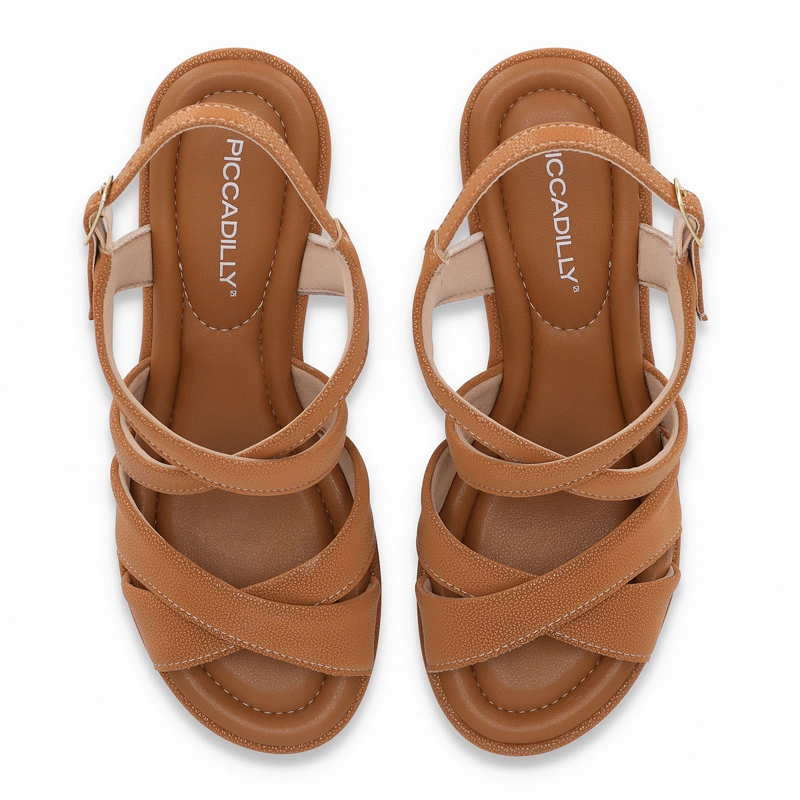 SANDALIA MUJER MARRON MARCIA PICCADILLY - 2