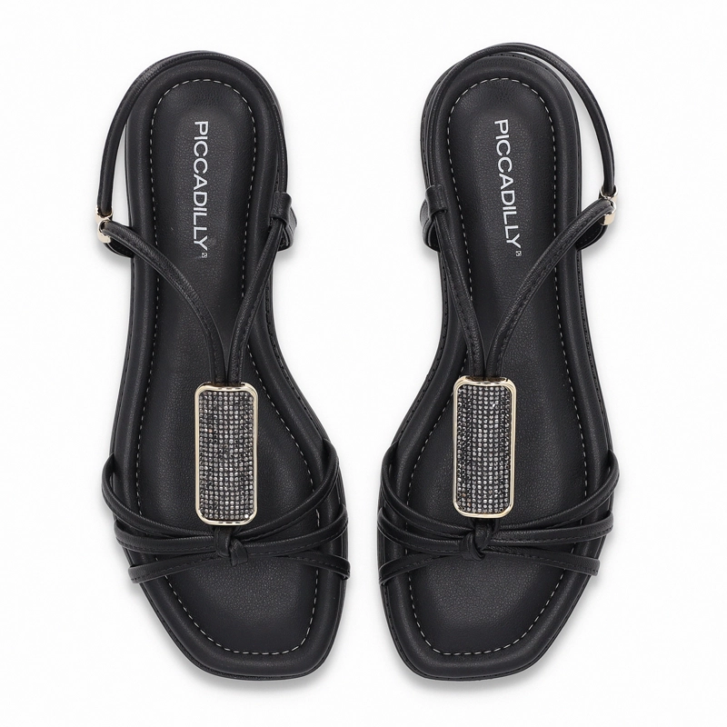 SANDALIA NEGRO/STRASS MUJER_ GABI PICCADILLY - 2