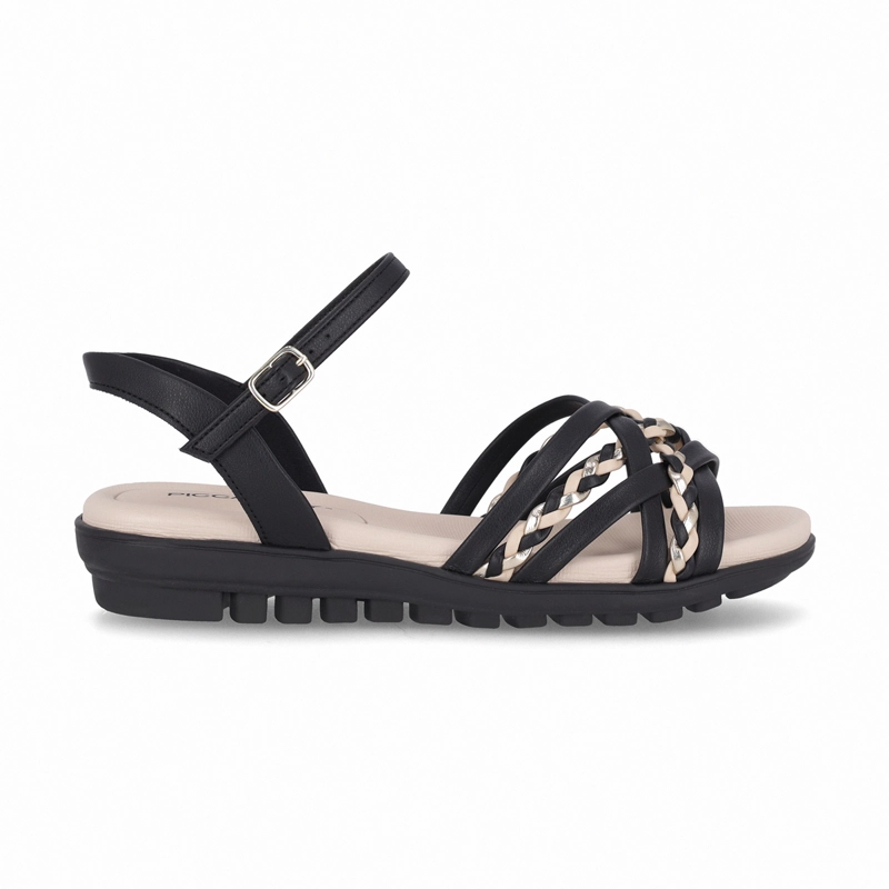 SANDALIA NEGRO MUJER ANABELA PICCADILLY - 1