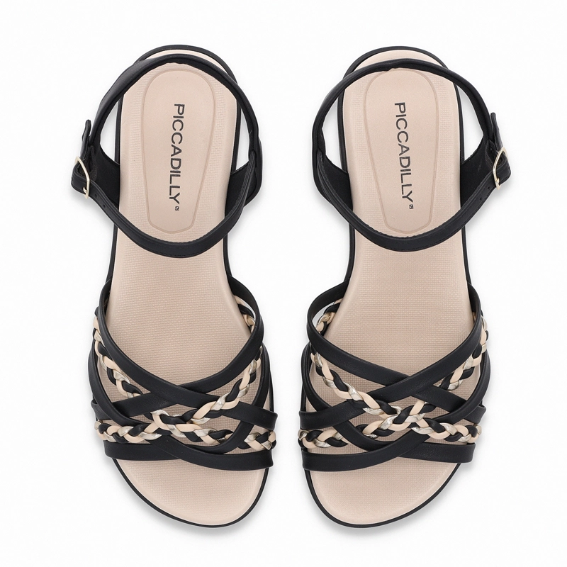 SANDALIA NEGRO MUJER ANABELA PICCADILLY - 2