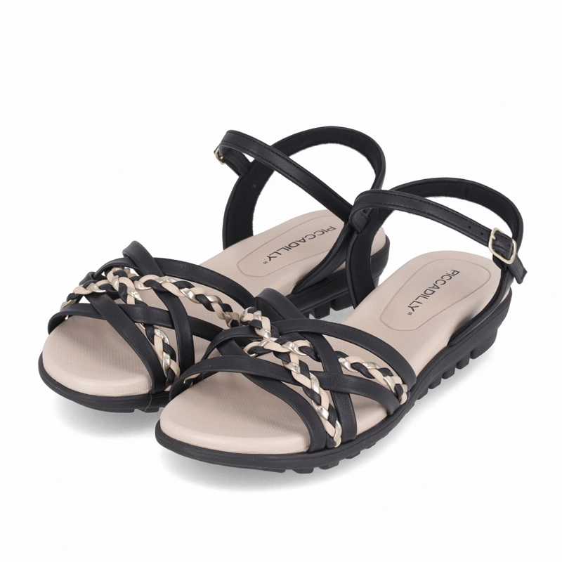 SANDALIA NEGRO MUJER ANABELA PICCADILLY - 3