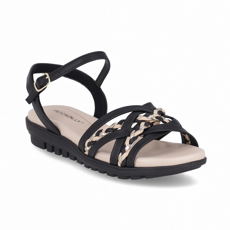 SANDALIA NEGRO MUJER ANABELA PICCADILLY - 4