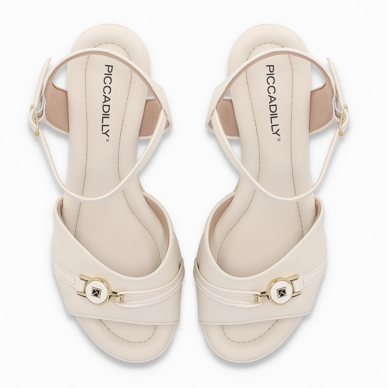 SANDALIA MUJER CREMA/DORADO ALICE 713 PICCADILLY - 2