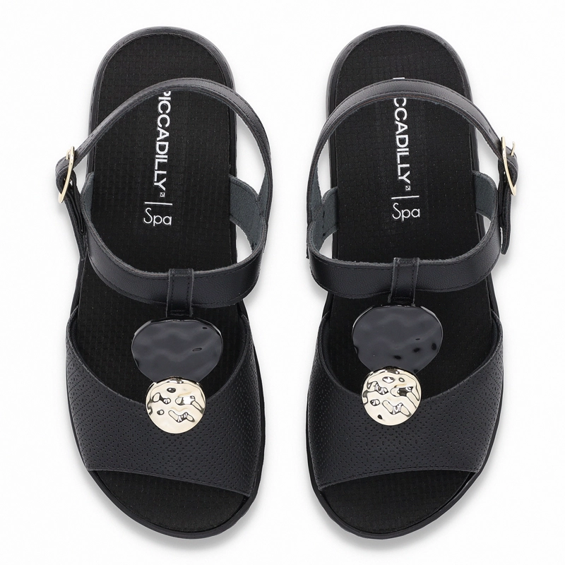 SANDALIA NEGRO MUJER SPA ANABELA 38 PICCADILLY - 2