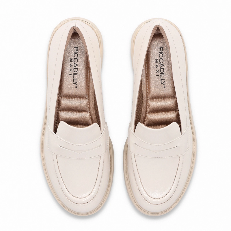 MOCASIN MUJER CREMA/CHAROL GISA PICCADILLY - 2