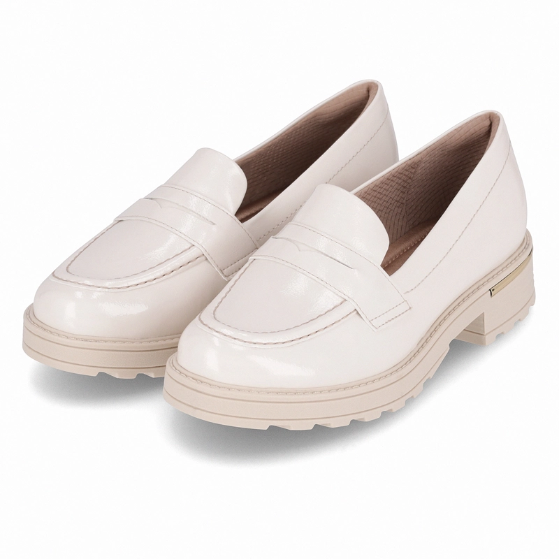 MOCASIN MUJER CREMA/CHAROL GISA PICCADILLY - 3