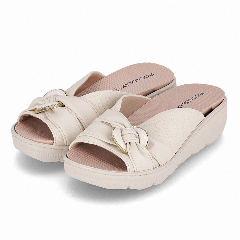 SANDALIA MUJER CREMA SPA ANABELA PICCADILLY - 3