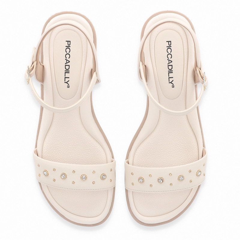 SANDALIA MUJER CREMA/STRASS TAILA 68 PICCADILLY - 2