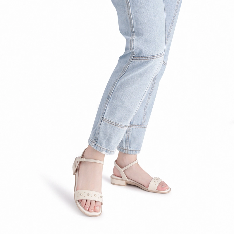 SANDALIA MUJER CREMA/STRASS TAILA 68 PICCADILLY - 3