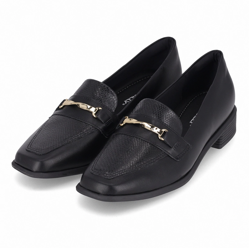 MOCASIN NEGRO/DORADO MUJER GIOVANNA PICCADILLY - 3