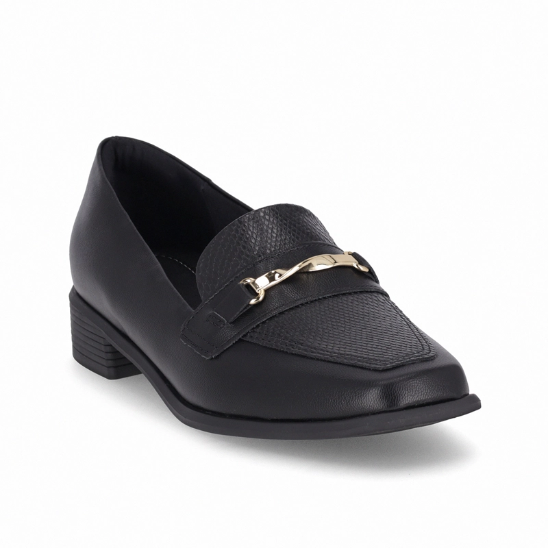 MOCASIN NEGRO/DORADO MUJER GIOVANNA PICCADILLY - 4